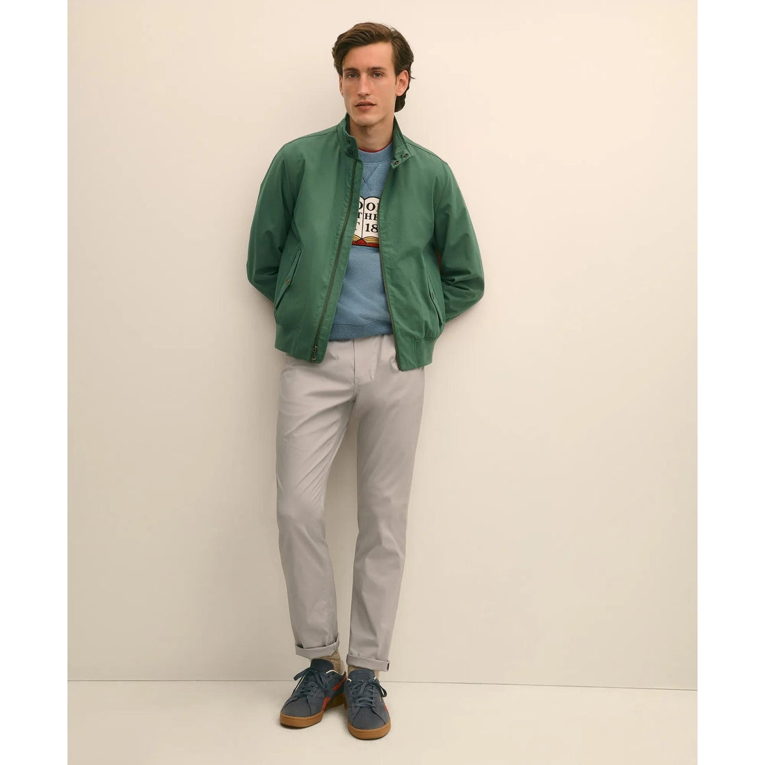 Bomber Jacket in Cotton Blend