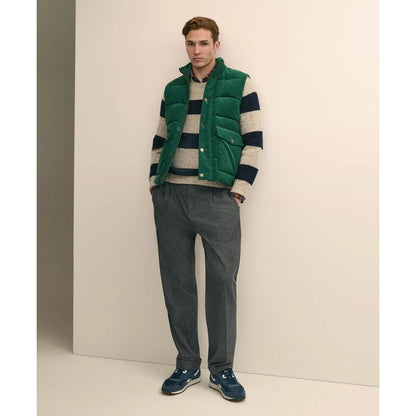 Cotton Blend Wide-Wale Puffer Vest