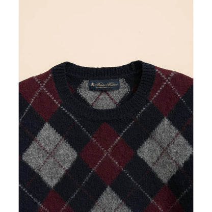 Brushed Wool Argyle Sweater