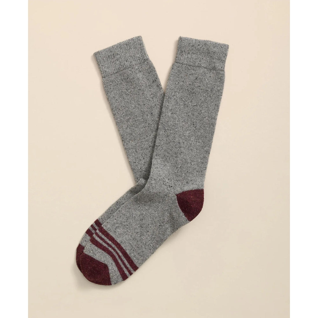 Wool-Blend Cap Toe Striped Socks