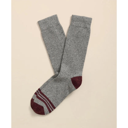 Wool-Blend Cap Toe Striped Socks