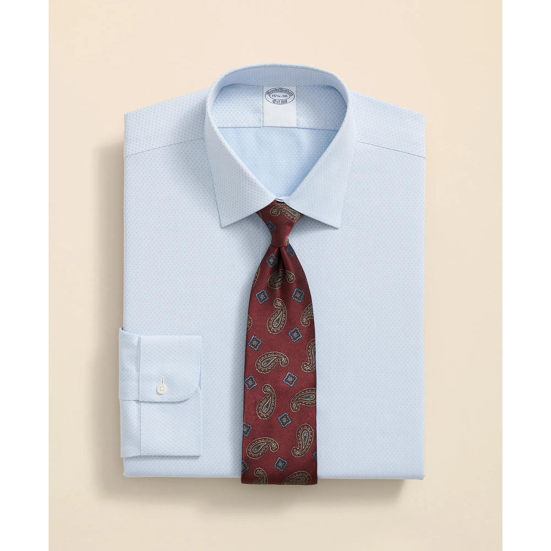 Stretch Supima Cotton Non-Iron Dobby Ainsley Collar Dress Shirt
