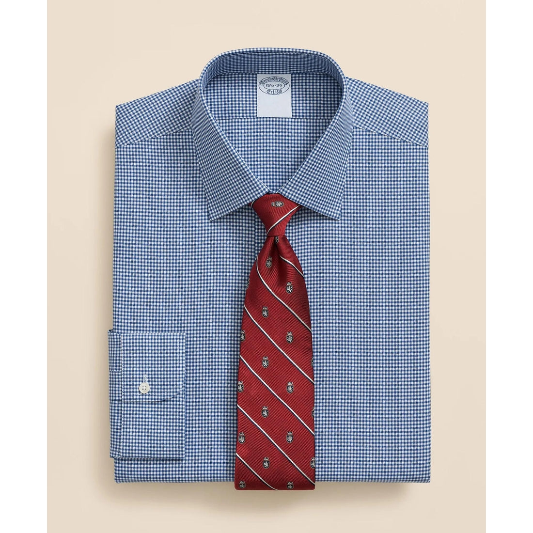 Brooks Brothers Explorer Collection Non-Iron Twill Ainsley Collar Gingham, Dress Shirt