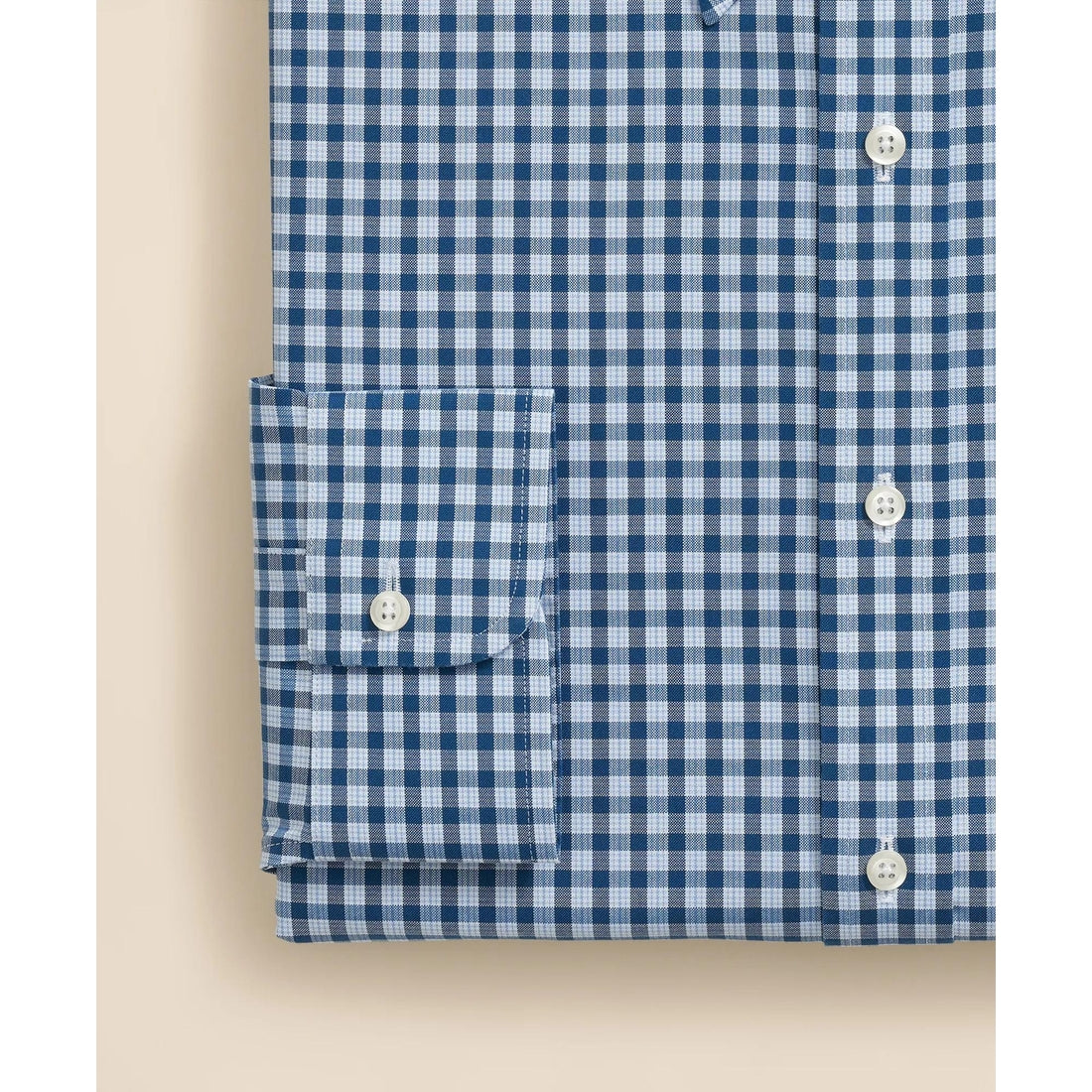 Stretch Supima Cotton Non-Iron Pinpoint Oxford Polo Button Down Collar, Check Dress Shirt