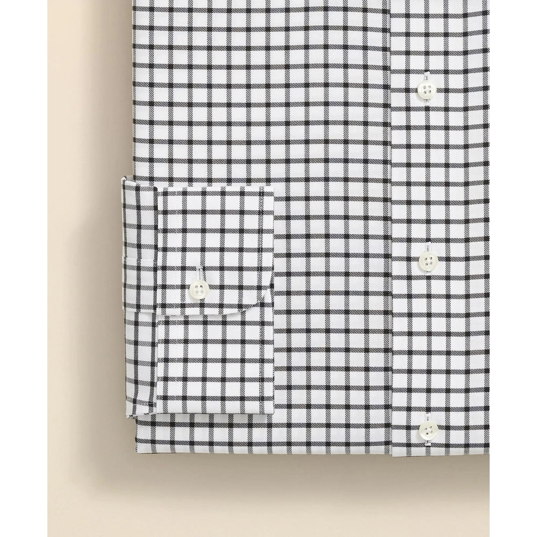 Stretch Supima Cotton Non-Iron Twill Ainsley Collar, Windowpane Dress Shirt