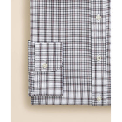 Stretch Supima Cotton Non-Iron Pinpoint Oxford Ainsley Collar, Check Dress Shirt