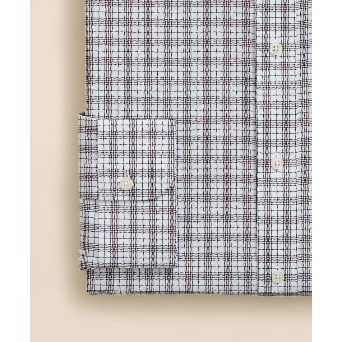 Stretch Supima Cotton Non-Iron Pinpoint Oxford Ainsley Collar, Check Dress Shirt