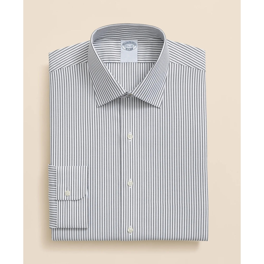 Brooks Brothers Explorer Collection Non-Iron Twill Ainsley Collar Striped, Dress Shirt