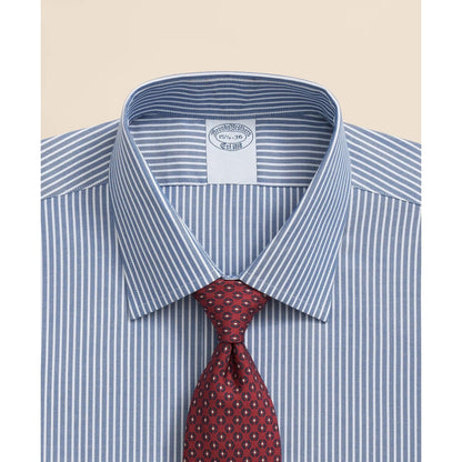 Brooks Brothers Explorer Collection Non-Iron Twill Ainley Collar Ground Stripe, Dress Shirt