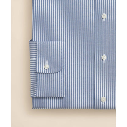 Brooks Brothers Explorer Collection Non-Iron Twill Ainley Collar Ground Stripe, Dress Shirt