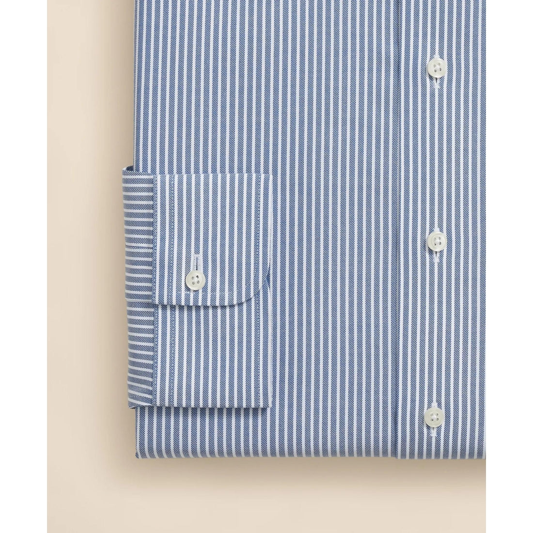 Brooks Brothers Explorer Collection Non-Iron Twill Ainley Collar Ground Stripe, Dress Shirt