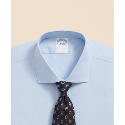 Stretch Supima Cotton Non-Iron English Spread Collar, Herringbone Dress Shirt