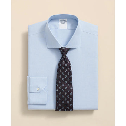 Stretch Supima Cotton Non-Iron English Spread Collar, Herringbone Dress Shirt