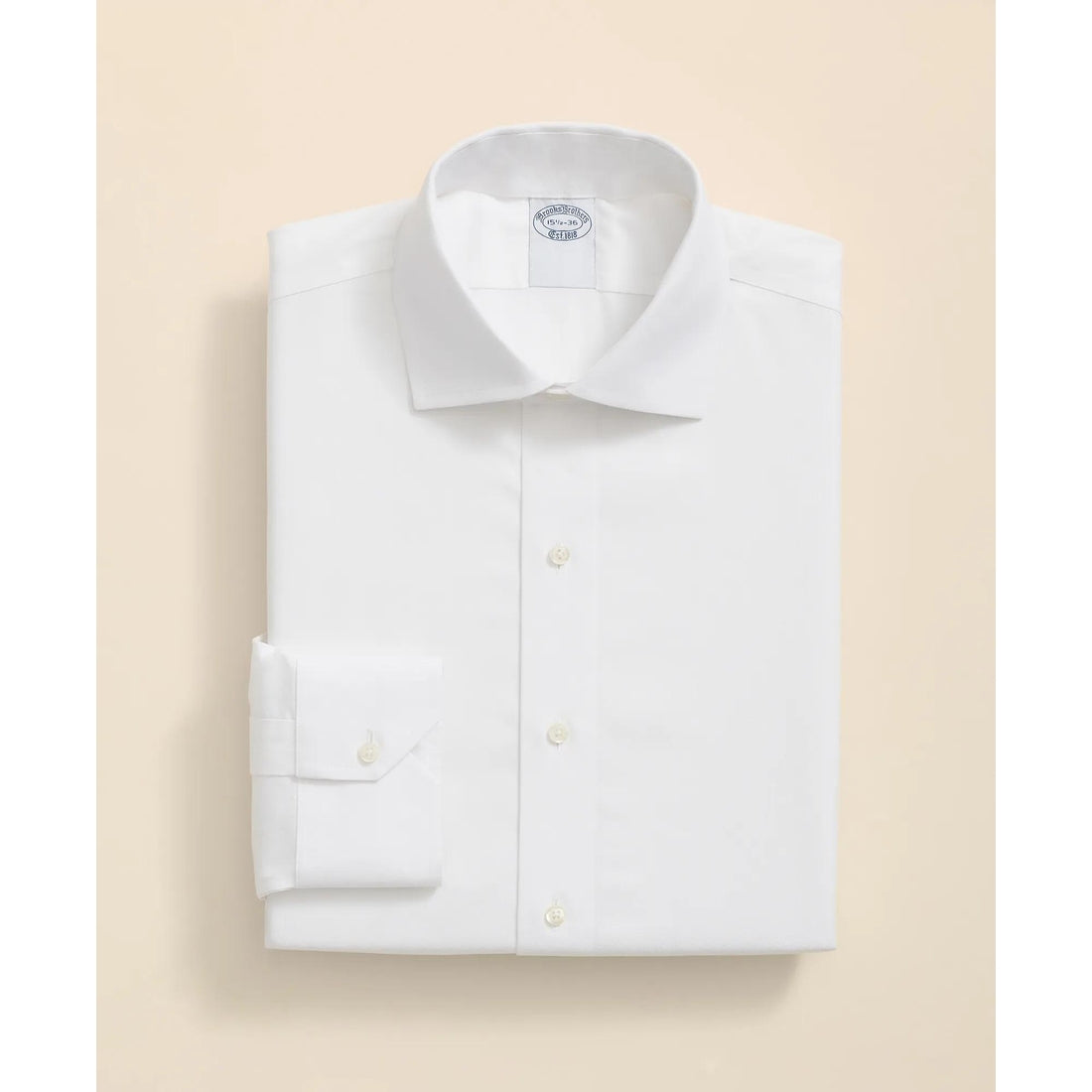 Stretch Supima Cotton Non-Iron English Spread Collar, Herringbone Dress Shirt