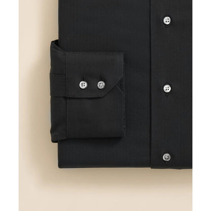 Stretch Supima Cotton Non-Iron English Spread Collar, Herringbone Dress Shirt