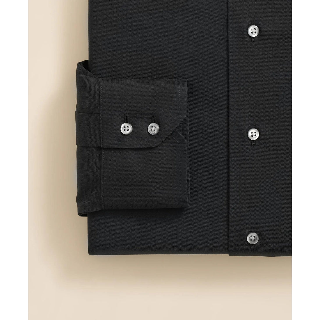Stretch Supima Cotton Non-Iron English Spread Collar, Herringbone Dress Shirt