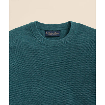 Supima Cotton Pique Crewneck Sweater