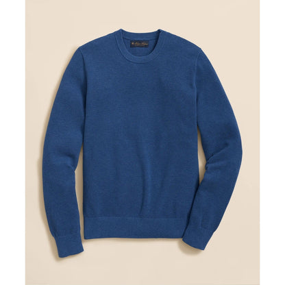 Supima Cotton Pique Crewneck Sweater
