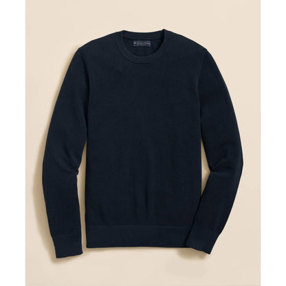 Supima Cotton Pique Crewneck Sweater