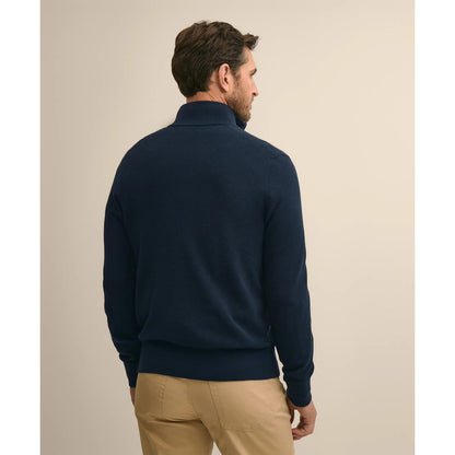 Supima Cotton Pique Quarter-Zip Sweater
