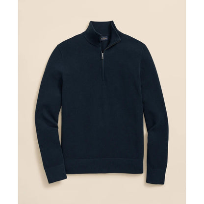 Supima Cotton Pique Quarter-Zip Sweater
