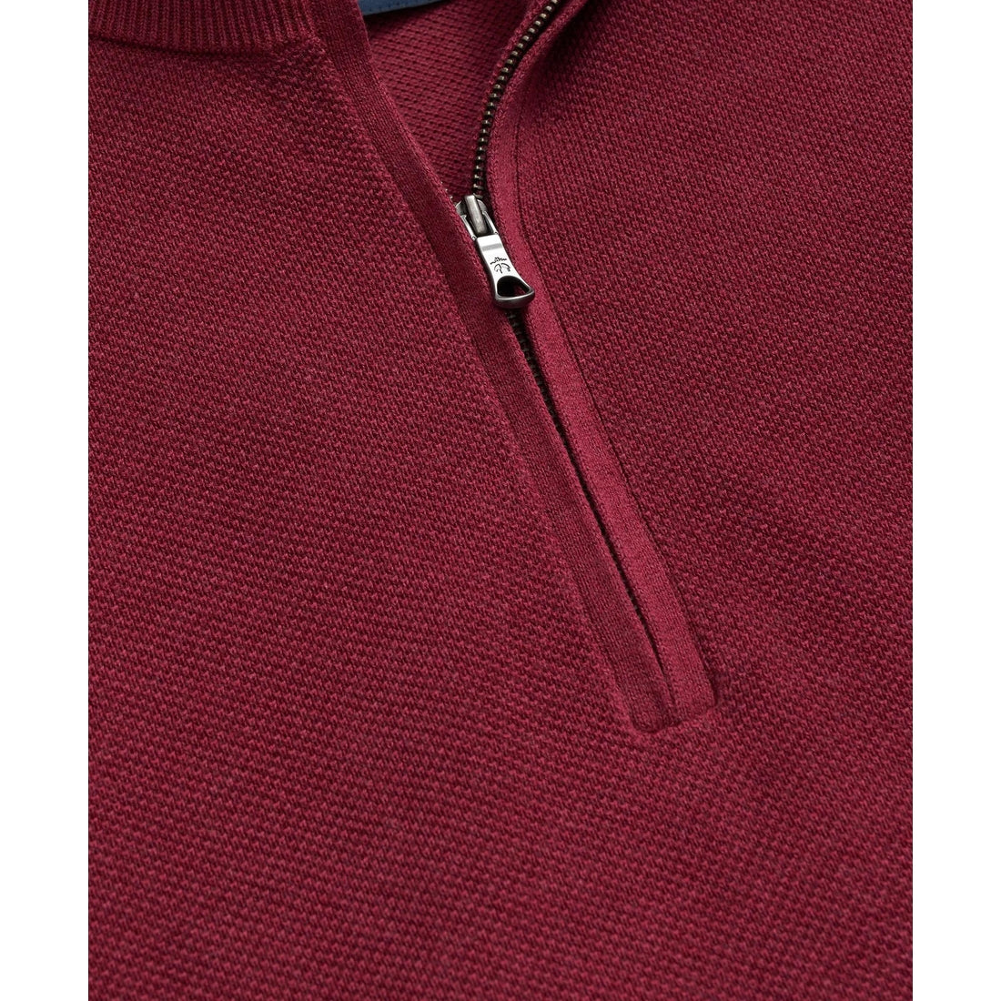 Supima Cotton Pique Quarter-Zip Sweater