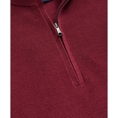 Supima Cotton Pique Quarter-Zip Sweater