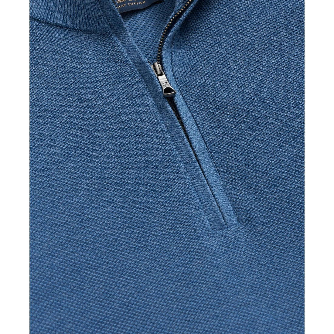 Supima Cotton Pique Quarter-Zip Sweater