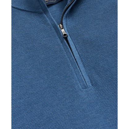 Supima Cotton Pique Quarter-Zip Sweater