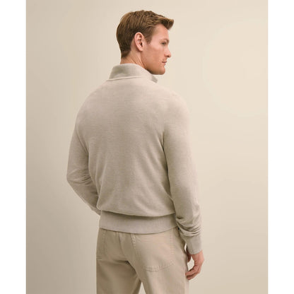 Supima Cotton Pique Quarter-Zip Sweater