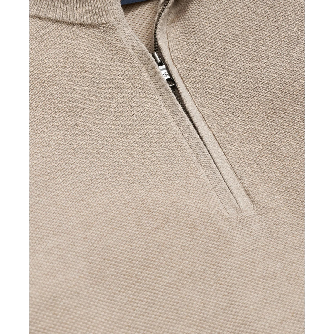 Supima Cotton Pique Quarter-Zip Sweater