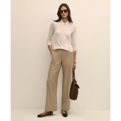 Silk Cashmere Twist Neck Sweater