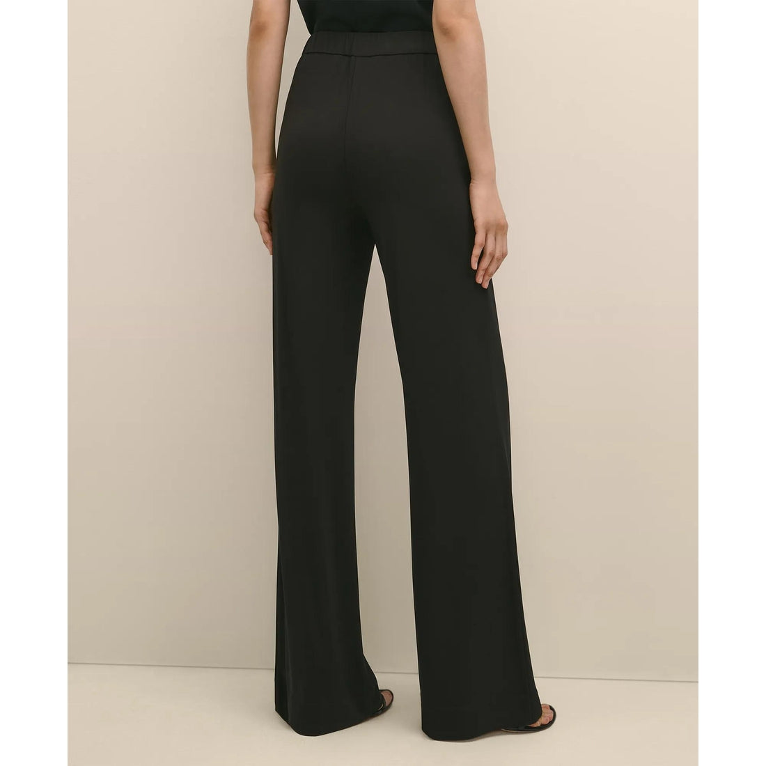High-Waisted, Elastic Back Matte Jersey Pants