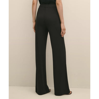 High-Waisted, Elastic Back Matte Jersey Pants