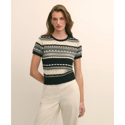 Merino Wool Pointelle Sweater Shell