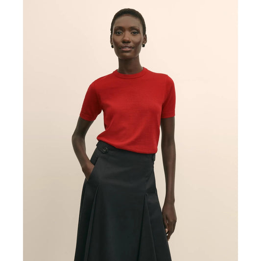 Ultimate Merino Wool Short-Sleeve Sweater Shell