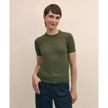 Ultimate Merino Wool Short-Sleeve Sweater Shell