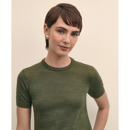 Ultimate Merino Wool Short-Sleeve Sweater Shell