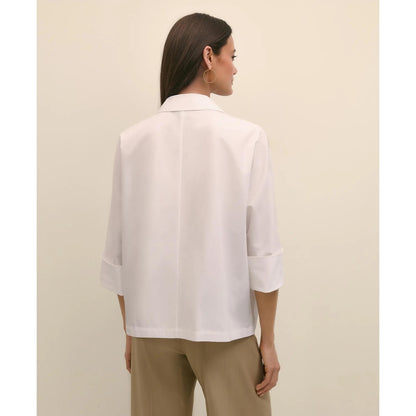 Supima Cotton Relaxed Dolman-Sleeve Shirt