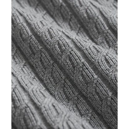 Cotton Mini-Cable Polo Cardigan