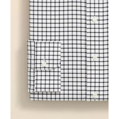 Stretch Supima Cotton Non-Iron Twill Ainsley Collar, Windowpane Dress Shirt