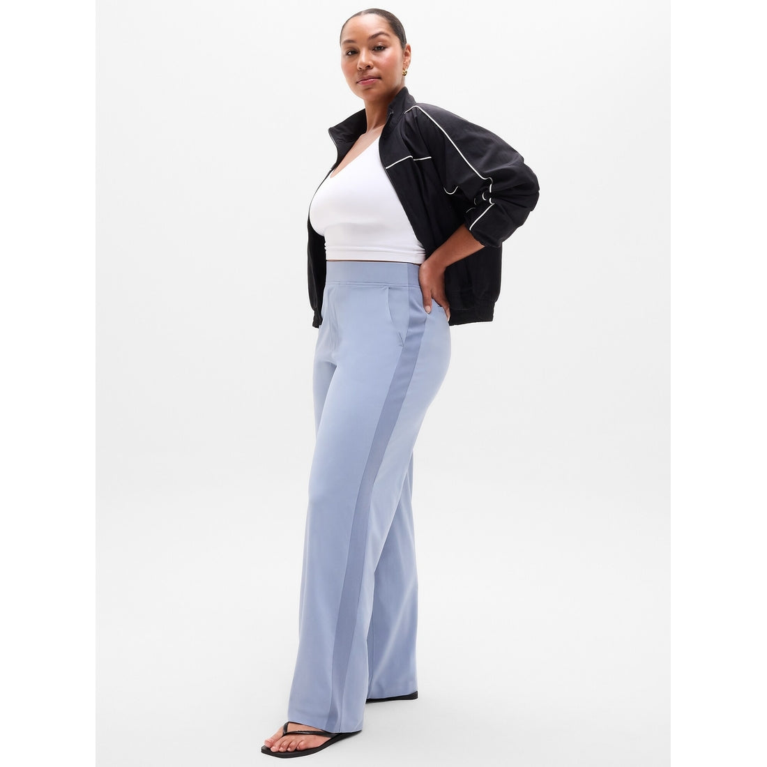 Women's Brooklyn Mid Rise Wide Leg Pant