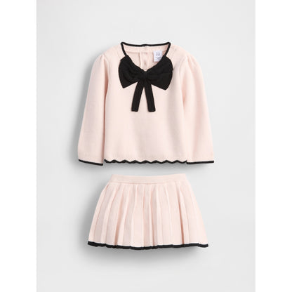 Baby Bow Sweater Skort Set