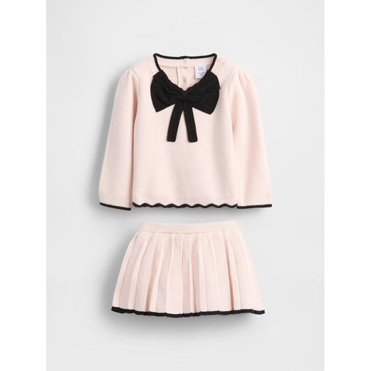 Baby Bow Sweater Skort Set