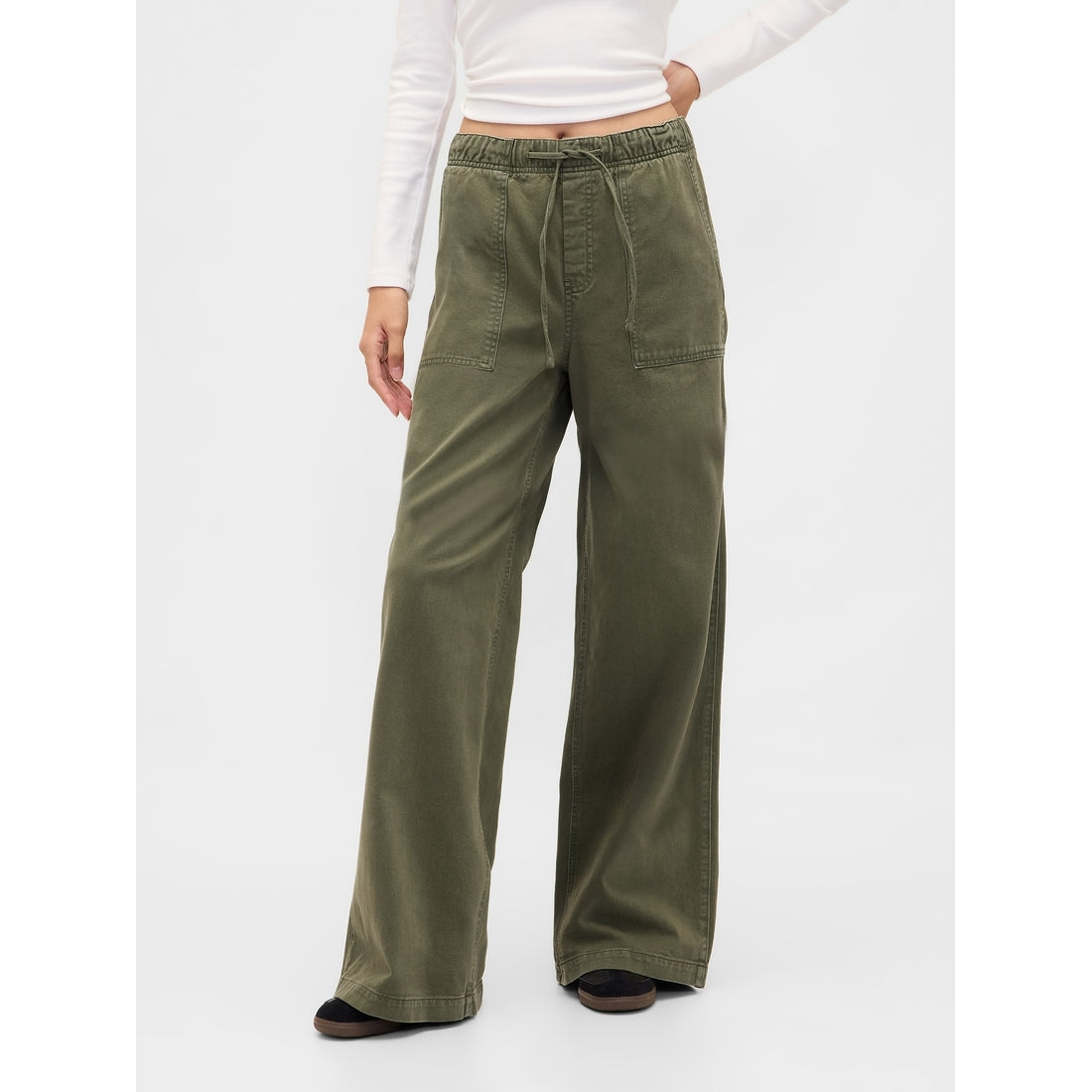 Women's Mid Rise Easy Baggy Pants