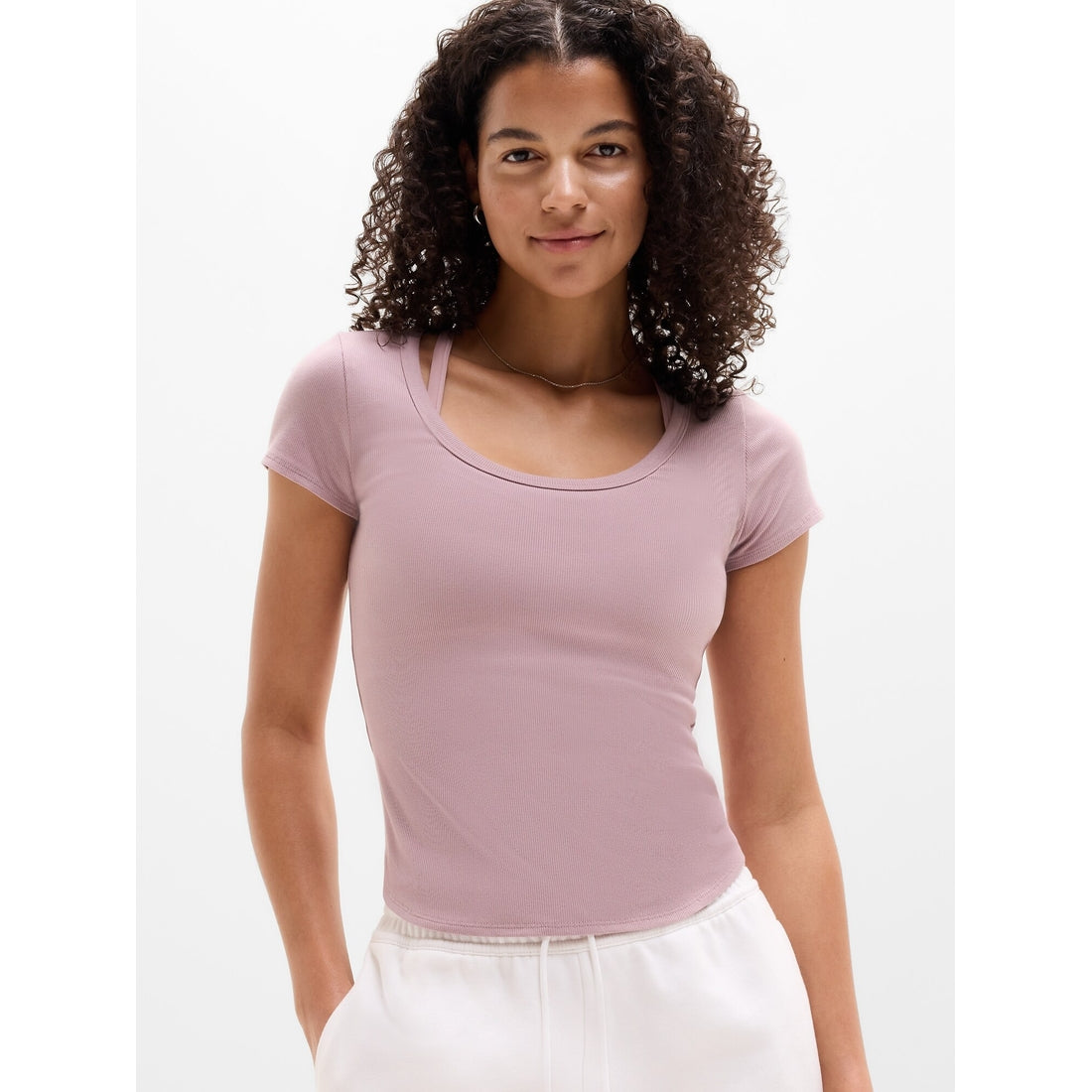 Women's Signature Rib Scoop Tee