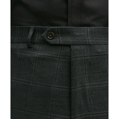 Brooks Brothers Explorer Collection Slim Fit Wool Windowpane Suit Pants