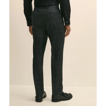 Brooks Brothers Explorer Collection Slim Fit Wool Windowpane Suit Pants