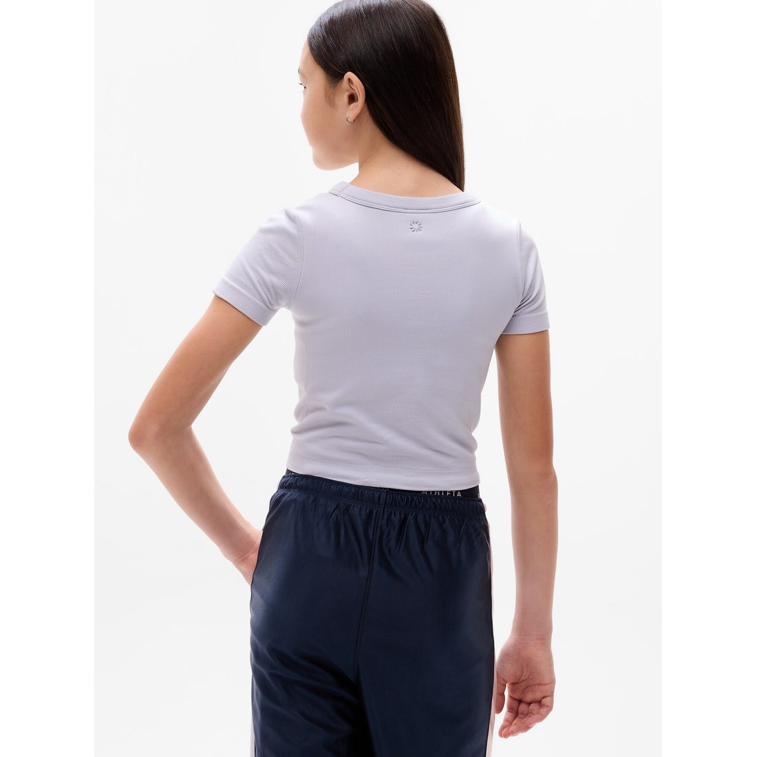 Athleta Girl Rise Above Rib Scoop Tee