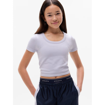 Athleta Girl Rise Above Rib Scoop Tee